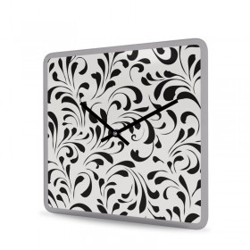Wall Clock Acrylic Glass Square Porcelain