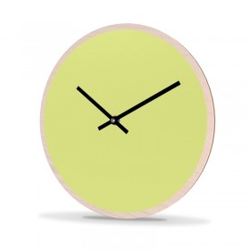 Wall Clock Wood Round Unicolor