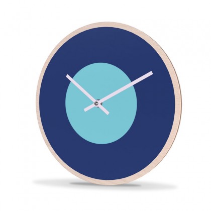 Wall Clock Wood Round Point
