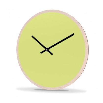 Wall Clock Wood Round Unicolor
