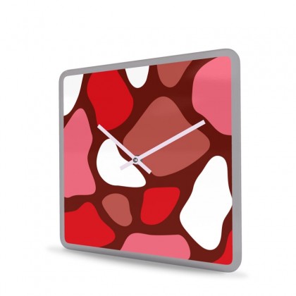 Wall Clock Acrylic Glass Square Crumbs