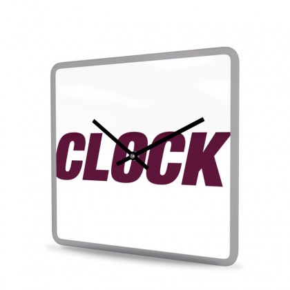 Wall Clock Acrylic Glass Square Untitled