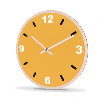 Wall Clock Wood Round Arrival 